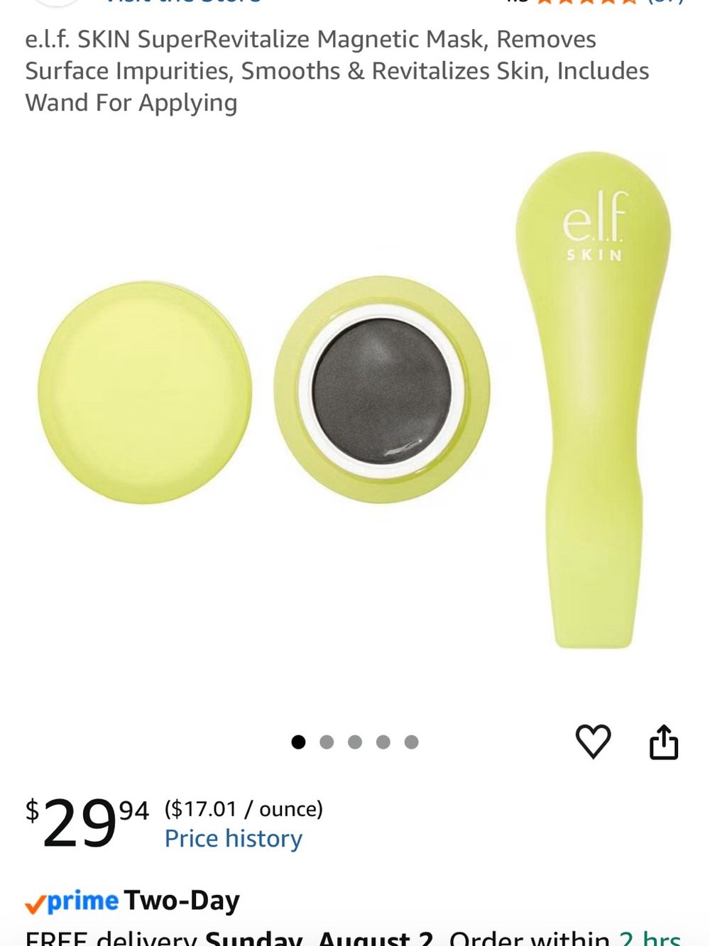 ELF SuperRevitalize Magnetic Mask Set in Lime Green and Charcoal